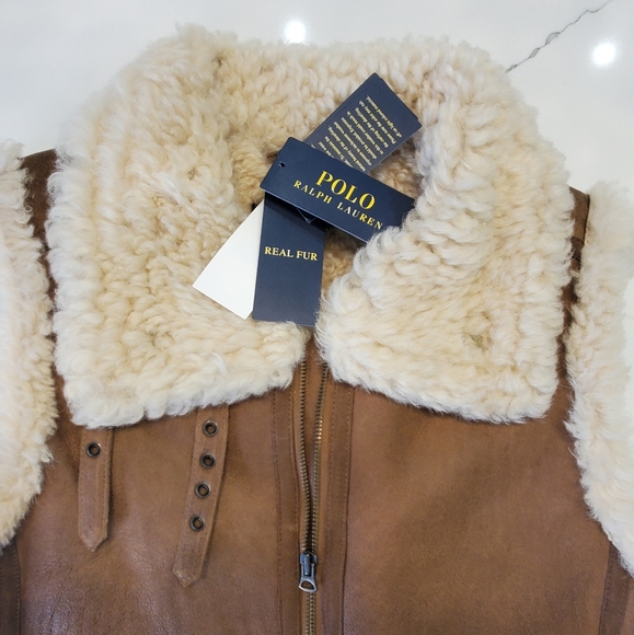 Polo Ralph Lauren Leather Shearling-lined Gilet - Picture 5 of 16